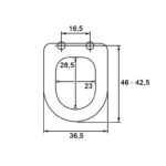 054084 ydrometal selecta wc seat dim2 L2 L